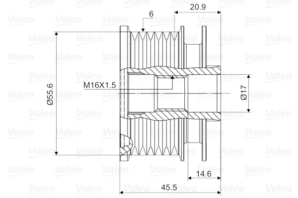 Fulie alternator potrivit AUDI A4 B5 1.6 2000-2001 [4]