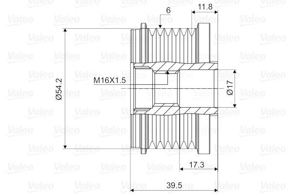Fulie alternator potrivit FORD FIESTA V, FUSION; MAZDA 2 1.4D 11.01-12.12 [4]
