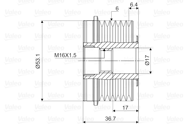 Fulie alternator potrivit FORD MONDEO III 1.8/2.0 10.00-03.07 [4]