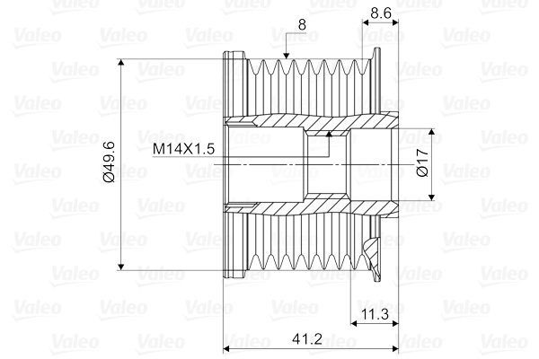 Fulie alternator potrivit JEEP GRAND CHEROKEE II 3.1D 1999-2001 [4]