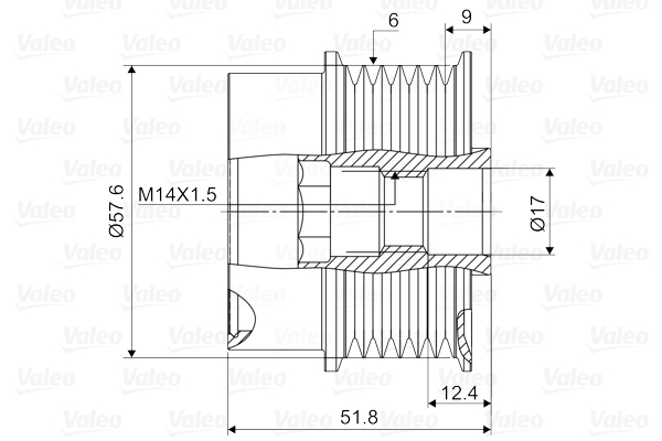Fulie alternator potrivit LAND ROVER DISCOVERY III RANGE ROVER SPORT I 2.7D 2004-2013 [2]