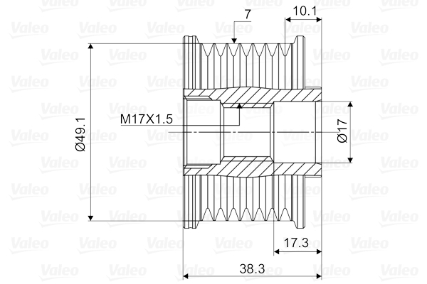 Fulie alternator potrivit NISSAN JUKE, NV400, QASHQAI I, X-TRAIL II; OPEL MOVANO B, VIVARO B; RENAULT GRAND SCENIC II, GRAND SCENIC III, KOLEOS I, LAGUNA, LAGUNA III 1.2-3.0D 09.05- [4]