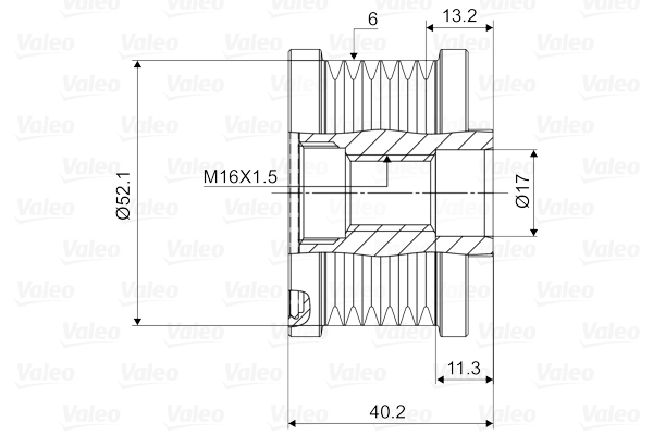 Fulie alternator potrivit NISSAN PRIMERA, TEANA I, X-TRAIL I, X-TRAIL II 2.0/2.5 07.01- [4]