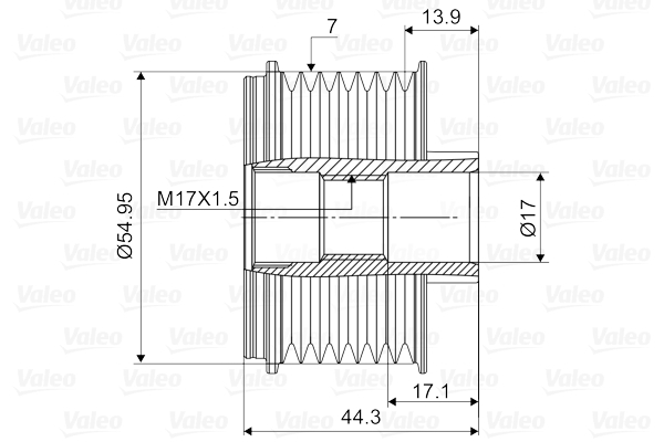 Fulie alternator potrivit SUBARU FORESTER, LEGACY IV, LEGACY V, OUTBACK 2.0D 02.08- [4]
