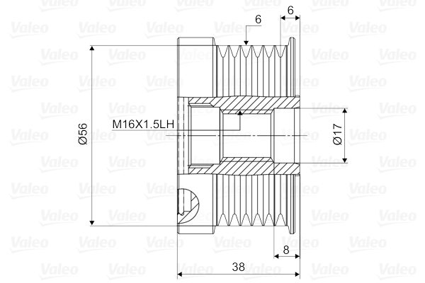 Fulie alternator potrivit VOLVO C30, C70 I, S40 I, S40 II, S60 I, S70, S80 I, S80 II, V40, V50, V60 I, V70 I, V70 II, V70 III, XC70 I, XC70 II, XC90 I 1.8-2.9 1995-2016 [4]