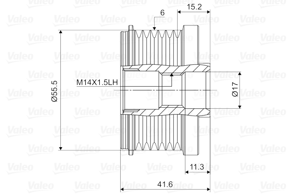 Fulie alternator potrivit VOLVO S40 I, V40 1.6-2.0 1995-2004 [4]