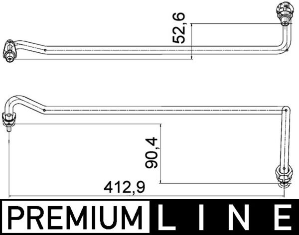 Furtun incalzire (18mm) potrivit PORSCHE CAYENNE; VW TOUAREG 3.0D-5.0D 09.02-09.10