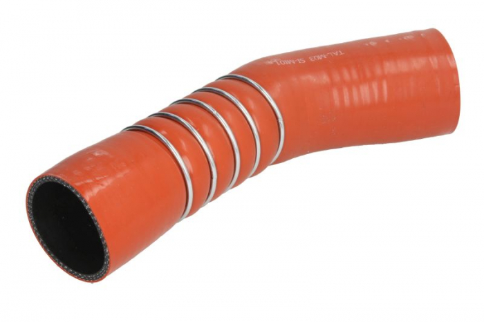 Furtun intercooler (52mmx280mm, red, silicon) potrivit fuso (mitsubishi) canter 4p10-8at6-4p10-t6 dupa 2013