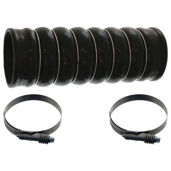 Furtun Intercooler (85mm 91mmx270mm, negru, cu cleme) potrivit MERCEDES ACTROS MP4   MP5, ANTOS, AROCS, ATEGO 3, CITARO 2, ECONIC 2, INTEGRO (O 550), INTOURO 471.943-OM936.974 07.11-