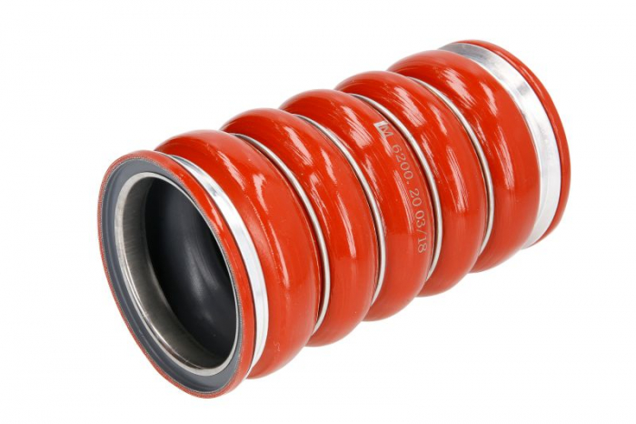 Furtun Intercooler (Partea de admisie, 81mm 98mmx185mm, rosu, siliciu) potrivit SCANIA 4, 4 BUS, G I, P I, P,G,R,T, R I, T DC11.01-OSC11.03 05.95-