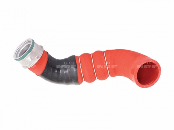 Furtun intercooler (partea evacuare fata superior, diametru 50,5mm, lungime 270mm, negru orange) potrivit audi a4 b7 2.0d 11.04-06.08
