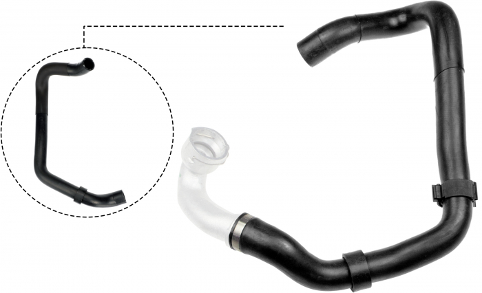 Furtun radiator inferior (31,5mm 31,5mm) potrivit AUDI A3; SEAT ALTEA, ALTEA XL, LEON, TOLEDO III; SKODA OCTAVIA II; VW GOLF PLUS V, GOLF V, JETTA III, TOURAN 2.0D 02.03-07.15