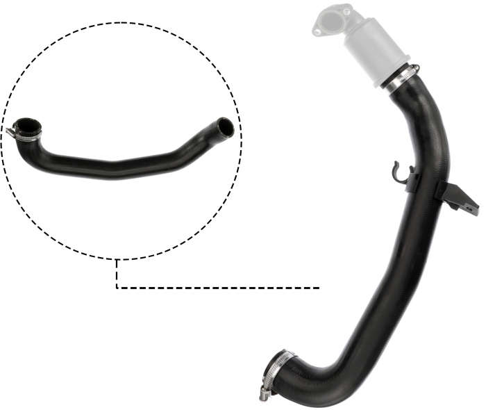 Furtun radiator inferior (33,5mm 29mm) potrivit FORD KA 1.2 10.08-05.16