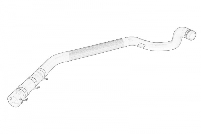 Furtun radiator parte evacuare (21,25mm 20mm) potrivit FIAT DUCATO 2.3D 07.06-