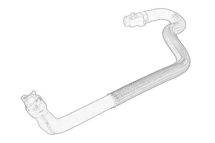 Furtun radiator potrivit FORD C-MAX II, FOCUS III, GRAND C-MAX, KUGA II 1.6 07.10-06.19