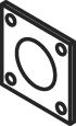 Garnitura sistem evacuare (150x150x2mm) potrivit RVI MAGNUM MACKE.TECHA 46 MACKE.TECHB 46 MACKE.TECHC 46 05.00-