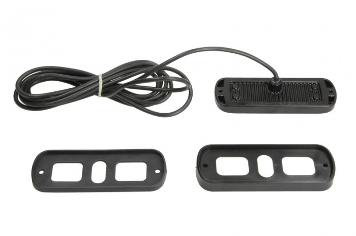 Girofar (albastru, 12/24V, LED, 21W, montare rigidă, 2-puncte montare, numar programe: 1, direcțional; pentru montare pe suprafete verticale; fără sincronizare; fir 3m) [2]
