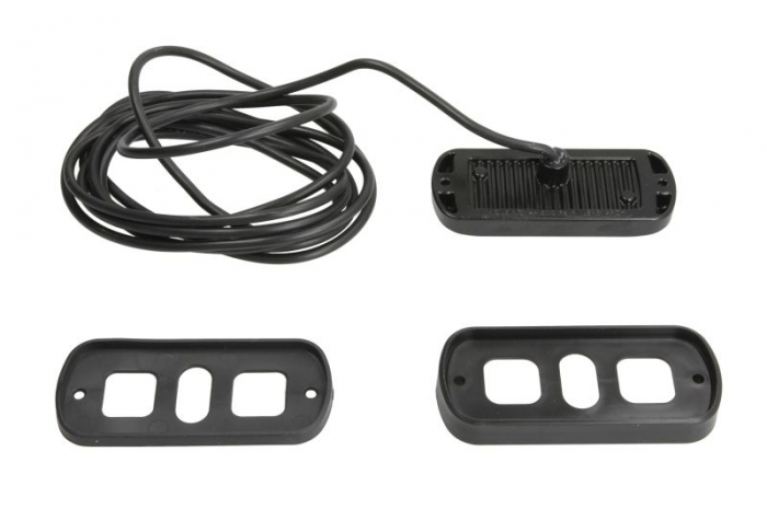 Girofar (albastru, 12/24V, LED, LED, 21W, montare rigidă, 2-puncte montare, numar programe: 2, direcțional; pentru montare pe suprafete verticale; bliț sincronizat; fir 3m) [2]