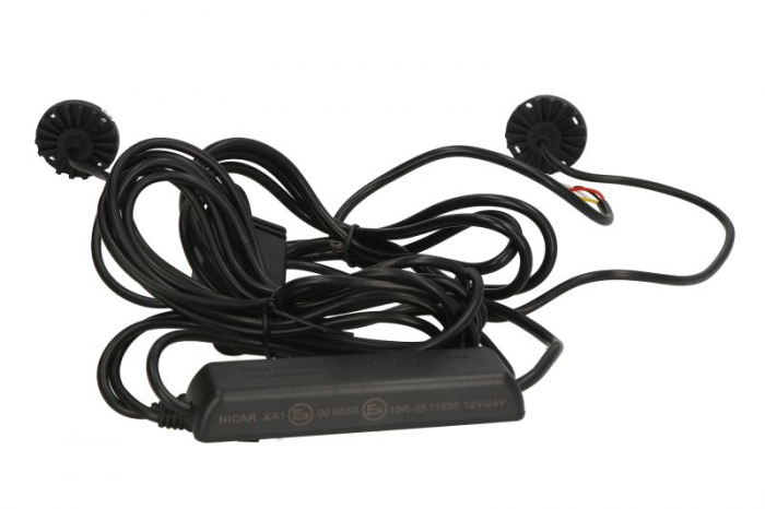 Girofar (portocaliu, 12/24V, LED, 12W, 2-puncte montare, numar programe: 3, 2 buc. set, lungime cablu; 0,4m) [2]