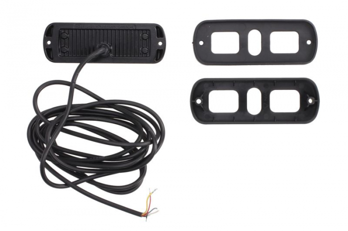 Girofar (portocaliu, 12/24V, LED, 21W, montare rigidă, 2-puncte montare, numar programe: 2, direcțional; pentru montare pe suprafete verticale; bliț sincronizat; fir 3m) [2]