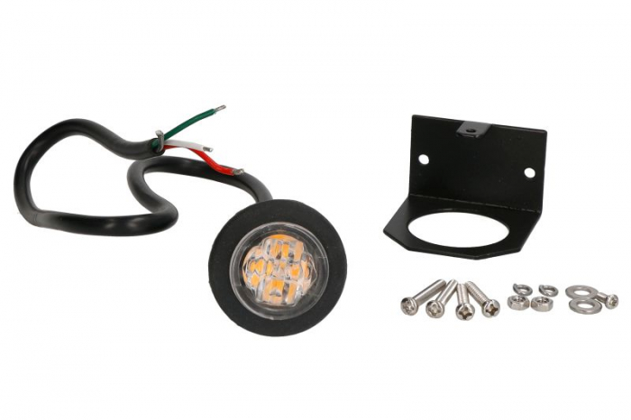 Girofar (portocaliu, 12 24V, LED, 6W, 1-puncte fixare, numar programe: 3, 1 piesa, lungime cablu; 0,4m)