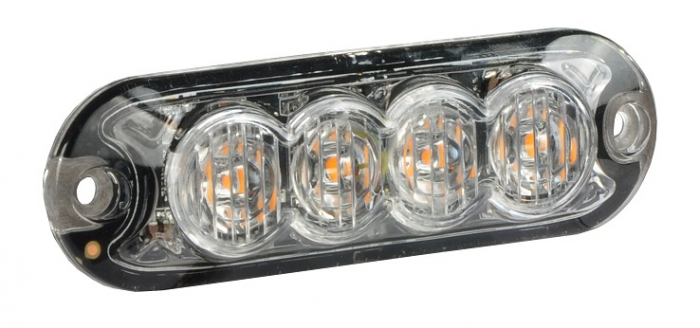 Girofar (portocaliu, 12 24V, LED, fixare orizontala, directionala; pentru montaj pe suprafete verticale)