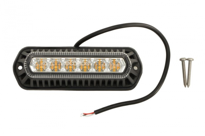 Girofar (portocaliu, 12 24V, LED, LED, 12W, 2-puncte montare, lungime cablu; 0,3m)