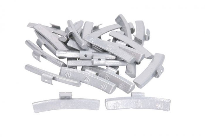 Greutate vulcanizare, galvanizat, 40g, pentru jantele din ALUMINIU; zinc (pret pt: 100buc)