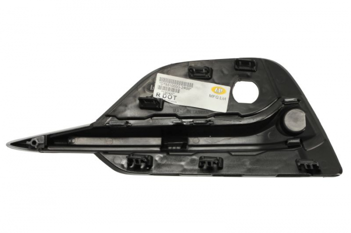 Grila bara fata Dreapta (cu gauri pentru senzorii de parcare, plastic, crom/negru lucios) potrivit NISSAN QASHQAI II 11.13- 03.17- [2]