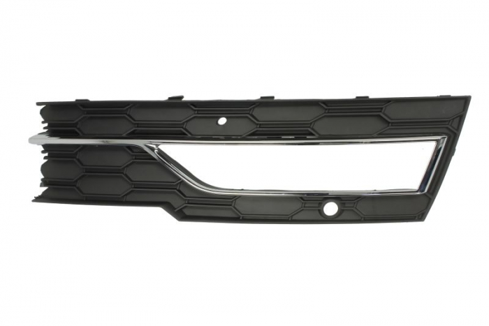 Grila bara fata dreapta cu gauri senzori parcare plastic, negru potrivit skoda octavia iv dupa 2019