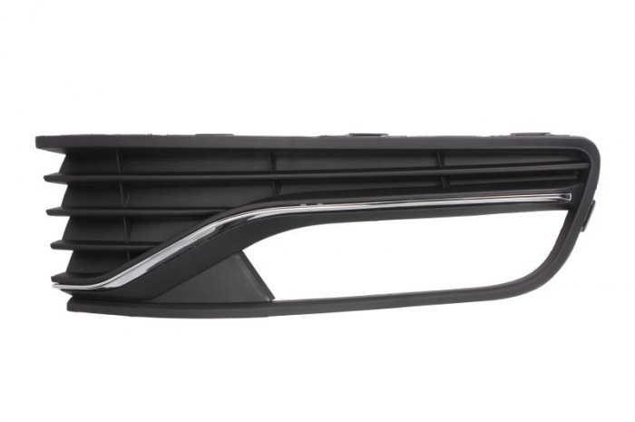 Grila bara fata dreapta cu locas proiector plastic, crom negru potrivit vw polo, polo v 2014-2017