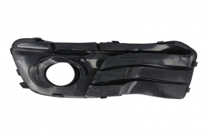 Grila bara fata Dreapta (cu orificii pentru lampa ceata, plastic, crom/negru) potrivit AUDI Q5 10.08-05.17 11.08-06.12 [4]