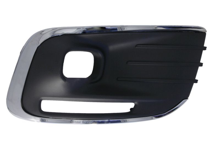 Grila bara Fata Dreapta cu orificii proiector ceata, cu gauri pentru lumini de zi, plastic, crom negru potrivit CITROEN C-ELYSEE 11.12- 11.16-