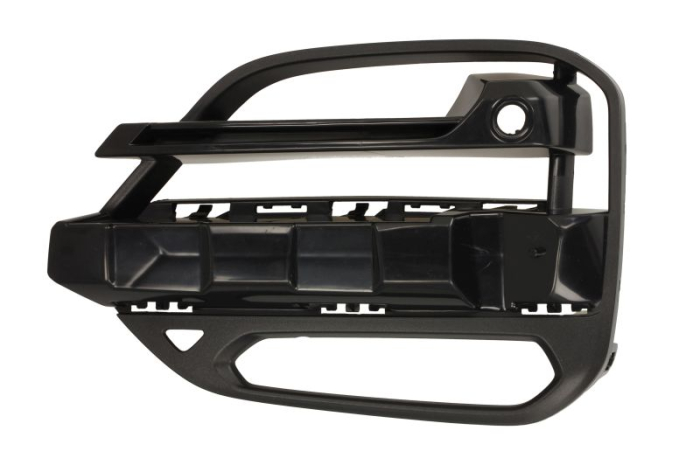 Grila bara Fata Dreapta cu orificii proiector ceata, cu orificii senzori parcare, negru potrivit BMW IX3 G08, X3 G01, F97 08.17- 10.17-