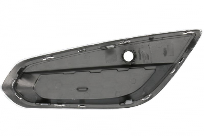Grila bara fata dreapta cu ornament cromat cu gauri senzori parcare plastic, negru/crom potrivit VOLVO S60 II 2010-2013 [2]