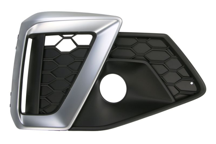 Grila bara Fata Dreapta S-LINE, plastic, gri negru potrivit AUDI A4 ALLROAD B9, A4 B9 05.15- 05.19-