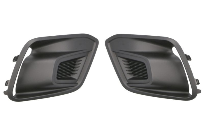 Grila bara Fata Dreapta Stanga Set 2 bucati, negru potrivit RENAULT GRAND KANGOO III, KANGOO III, KANGOO III MINIVAN 06.21- 01.21-