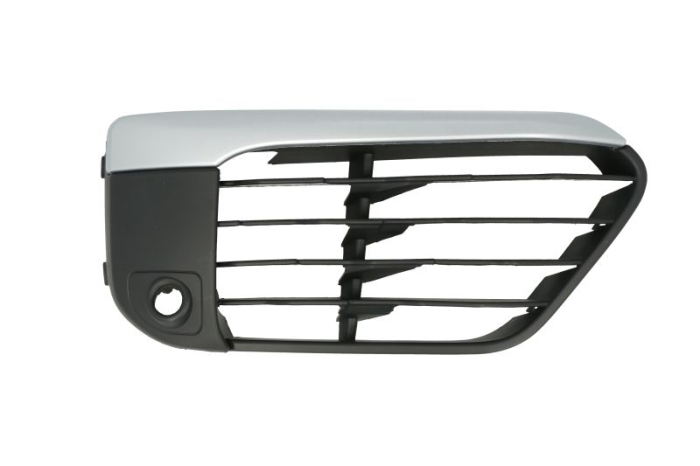 Grila bara Fata Dreapta X-LINE, cu orificii senzori parcare, plastic, argintiu negru potrivit BMW X1 F48 11.14-06.22 09.15-