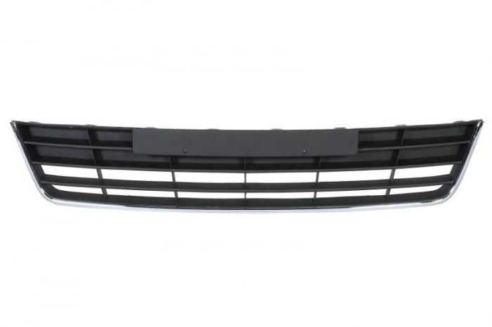 Grila bara fata (mijloc, cu ornament cromate, plastic, negru) vw tiguan 2007-2018