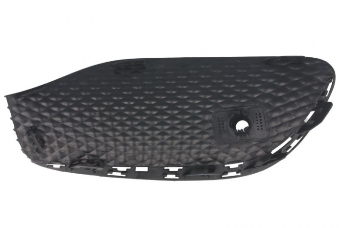 Grila bara fata partea inferioara stanga LUXURY, cu gauri senzori parcare plastic, negru potrivit MERCEDES Clasa E COUPE C238, Clasa E W213 dupa 2016 [2]