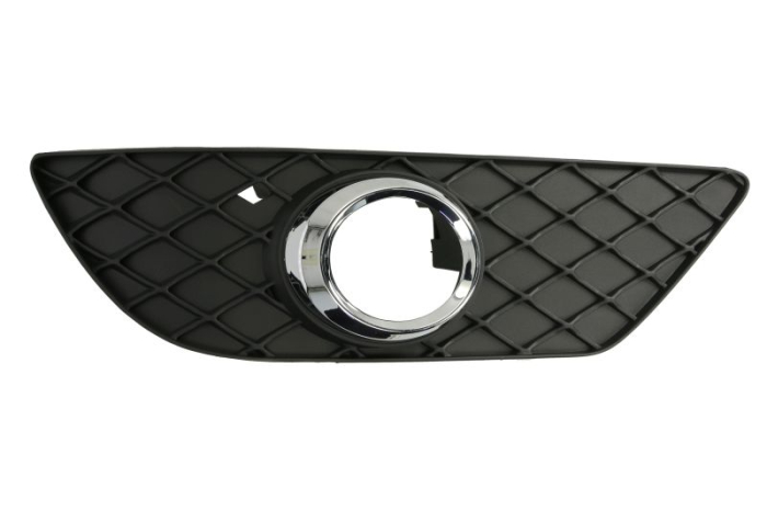Grila bara Fata Stanga cu cadru, cu orificii proiector ceata, crom negru-mat potrivit MERCEDES C C204, C T-MODEL S204, C W204 01.07- 03.11-12.13