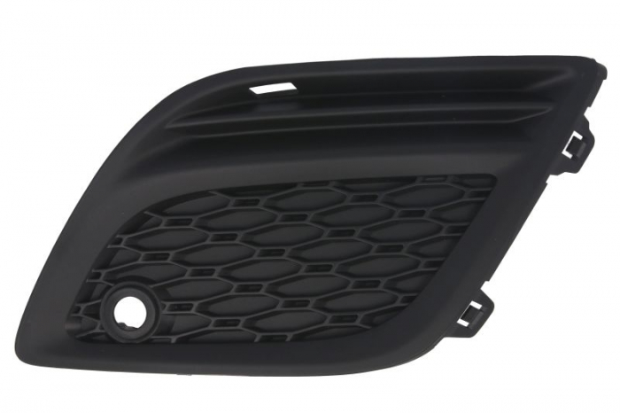 Grila bara fata stanga cu gauri senzori parcare plastic, negru potrivit VOLVO XC60 2008-2013