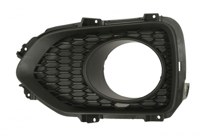 Grila bara fata Stanga cu locas proiector plastic, negru potrivit KIA SORENTO I, SORENTO II 2002-2012