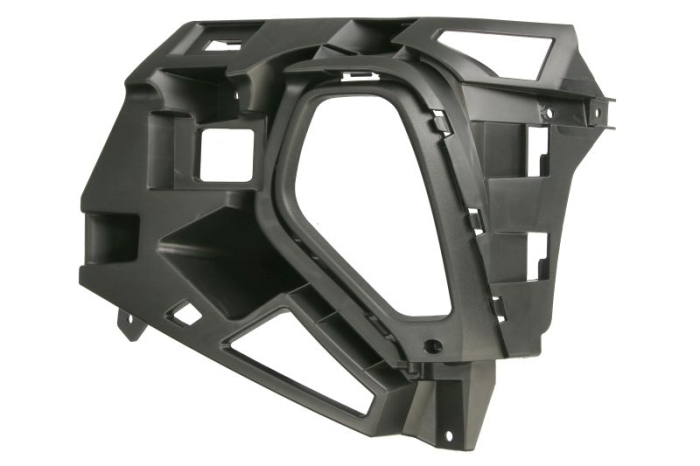 Grila bara Fata Stanga cu orificii proiector ceata, plastic, negru potrivit VW TAIGO 09.21- 10.19-