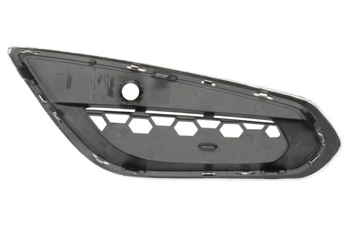 Grila bara fata stanga cu ornament cromat cu gauri senzori parcare plastic, negru/crom potrivit VOLVO S60 II 2010-2013 [2]