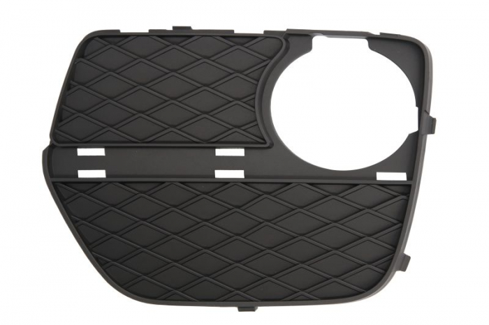 Grila bara fata Stanga inchis, cu locas proiector plastic, negru potrivit BMW X6 E71, E72 2007-2014