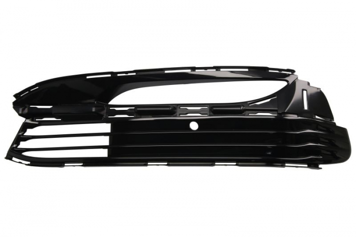 Grila bara fata stanga partial inchisa PURE EXCELLENCE, cu locas proiectoare ceata, plastic, negru lucios BMW Seria 7 G11, G12 intre 2015-2019