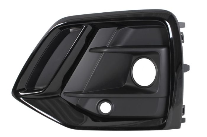 Grila bara Fata Stanga S-LINE, cu orificii proiector ceata, cu orificii senzori parcare, negru negru lucios potrivit AUDI Q5 06.16- 01.17-10.20