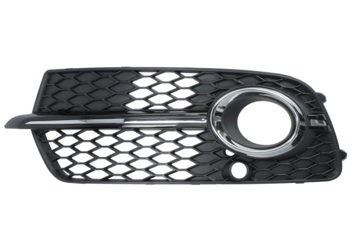 Grila bara Stanga S-LINE, cu orificii senzori parcare, plastic, crom negru potrivit AUDI Q5 10.08-05.17 11.08-06.12