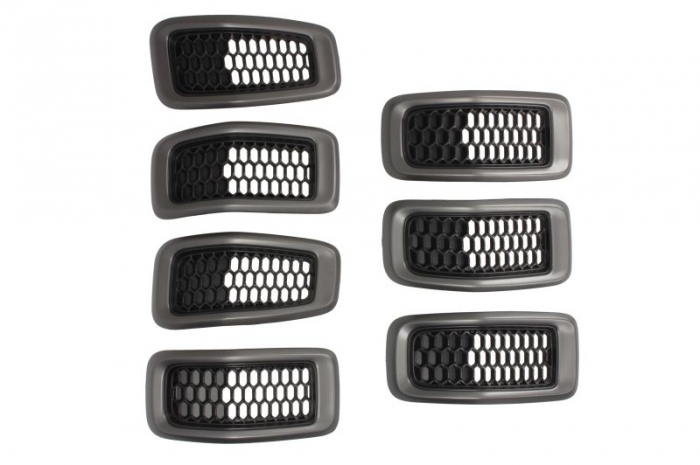 Grila fata (set, gri negru) potrivit JEEP CHEROKEE 2.0D-3.2 11.13- 11.13-01.18